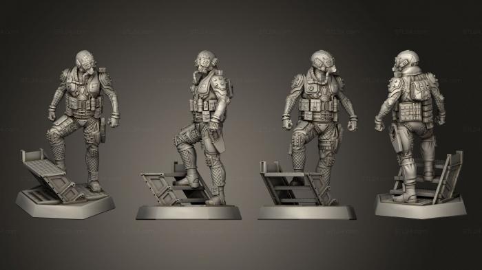 Military figurines (Spacecraft 2, STKW_12995) 3D models for cnc