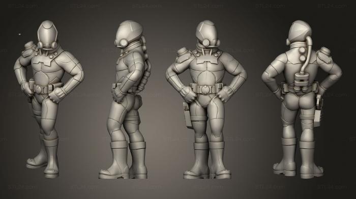 Military figurines (Spaceman B Based 002, STKW_12998) 3D models for cnc