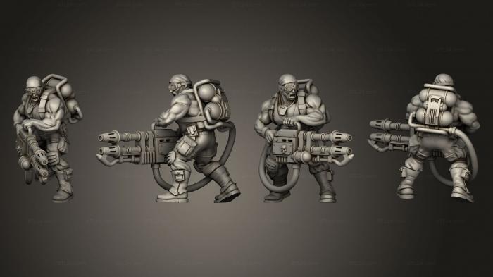 Military figurines (Spacenam Heavy Flamethrower Team 2, STKW_12999) 3D models for cnc