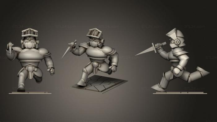 Military figurines (King Arthur Ghost N Goblins 345, STKW_1300) 3D models for cnc