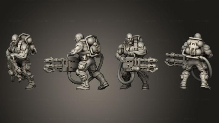 Military figurines (Spacenam Heavy Flamethrower Team, STKW_13000) 3D models for cnc