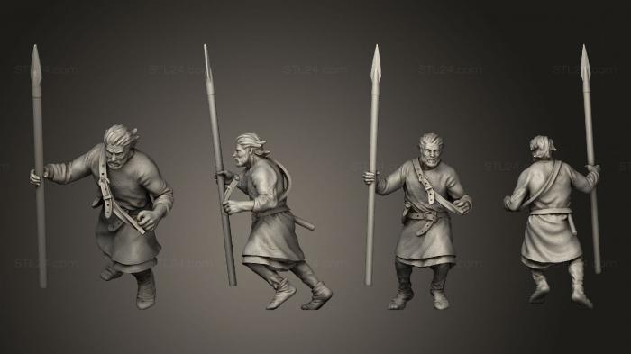 Military figurines (Spear Unarmored 02, STKW_13040) 3D models for cnc