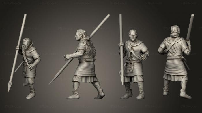 Military figurines (Spear Unarmored 07, STKW_13045) 3D models for cnc