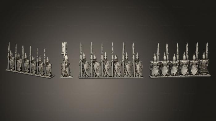 Military figurines (Spears dire elf spears 01, STKW_13060) 3D models for cnc