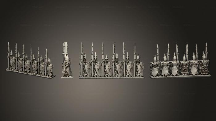 Military figurines (Spears dire elf spears 05, STKW_13064) 3D models for cnc