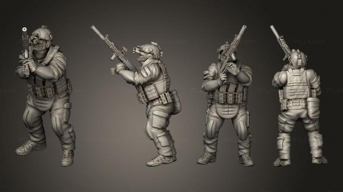 Military figurines (Spetsnaz GRU 04, STKW_13091) 3D models for cnc