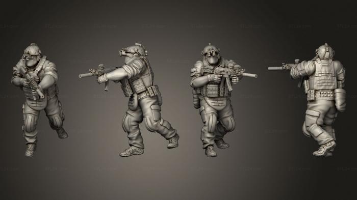 Military figurines (Spetsnaz GRU 05, STKW_13092) 3D models for cnc