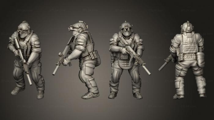 Military figurines (Spetsnaz GRU 08, STKW_13095) 3D models for cnc