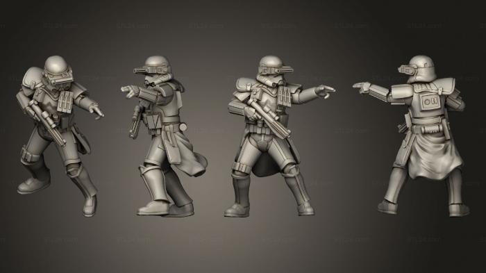 Military figurines (Squad Leader, STKW_13112) 3D models for cnc