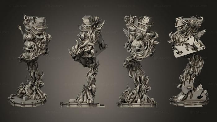Статуэтки военные (Статуя Святого Огня 405 Полных Частей Ангела, STKW_13138) 3D модель для ЧПУ станка