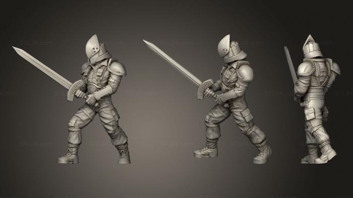 Статуэтки военные (Рыцарь ордена, STKW_1314) 3D модель для ЧПУ станка