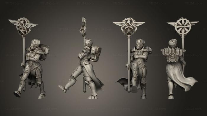 Military figurines (STANDARD BEARER 02, STKW_13143) 3D models for cnc