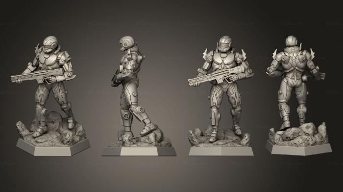 Military figurines (STANDARD BEARER 08, STKW_13149) 3D models for cnc