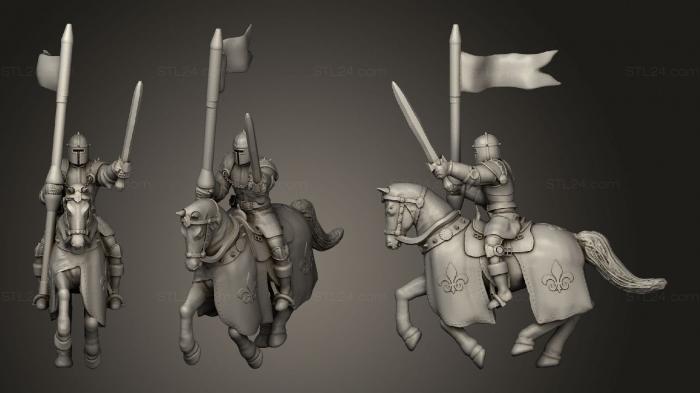 Статуэтки военные (Рыцарь на коне, STKW_1315) 3D модель для ЧПУ станка