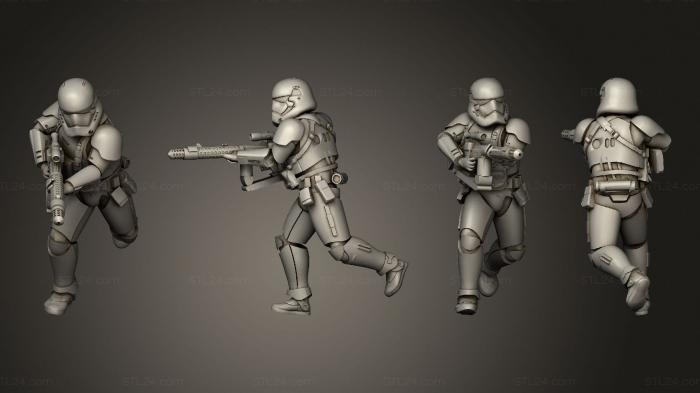 Статуэтки военные (Звездный Воин 01, STKW_13165) 3D модель для ЧПУ станка
