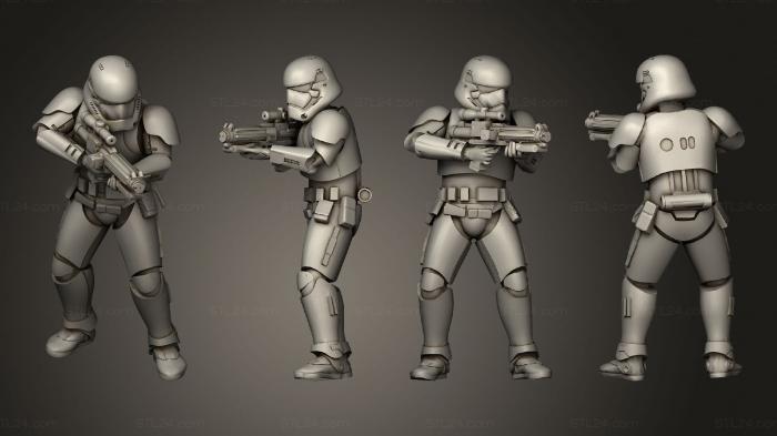 Military figurines (Star Warrior 09, STKW_13171) 3D models for cnc