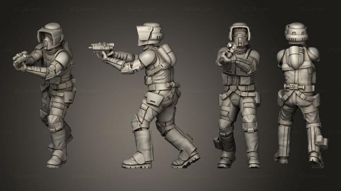 Military figurines (Star Warrior 24, STKW_13178) 3D models for cnc