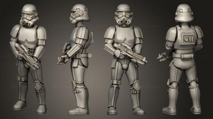 Military figurines (Storm Trooper Casual 1, STKW_13222) 3D models for cnc