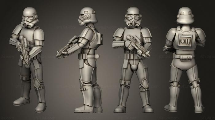 Military figurines (Storm Trooper Casual 3, STKW_13224) 3D models for cnc