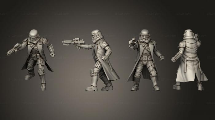 Military figurines (Stormsoldier captain 2 helmet, STKW_13235) 3D models for cnc