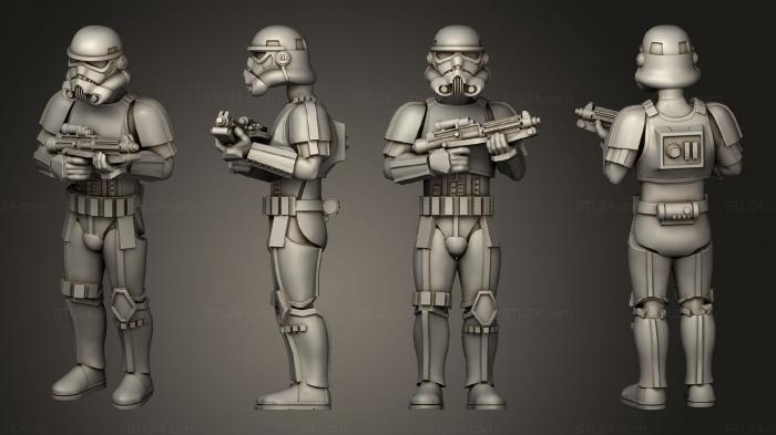 Military figurines (Stormtrooper Attention, STKW_13237) 3D models for cnc