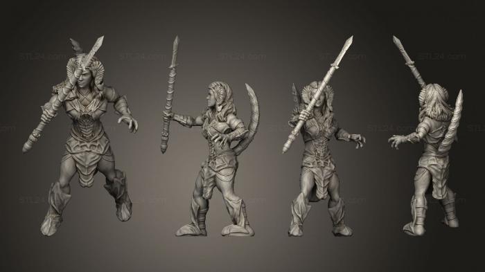Military figurines (Succubus Warrior 2, STKW_13247) 3D models for cnc
