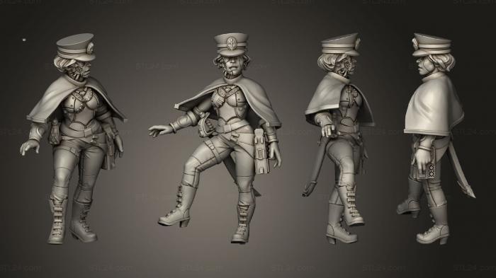 Military figurines (Sunfall Tales captain overseer maggie, STKW_13274) 3D models for cnc