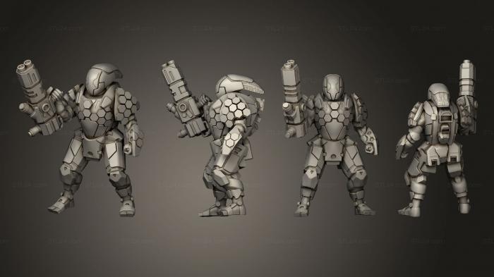 Military figurines (Supaku cloak suits 01, STKW_13288) 3D models for cnc