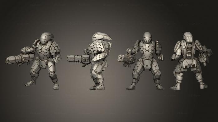 Military figurines (Supaku cloak suits 02, STKW_13289) 3D models for cnc