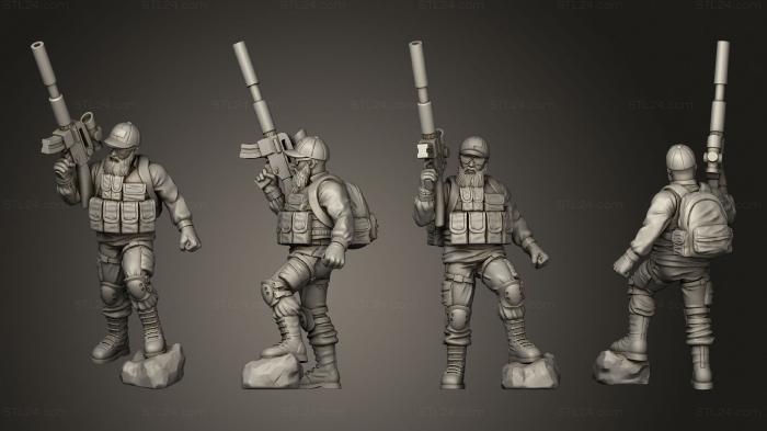 Military figurines (Survivor, STKW_13301) 3D models for cnc