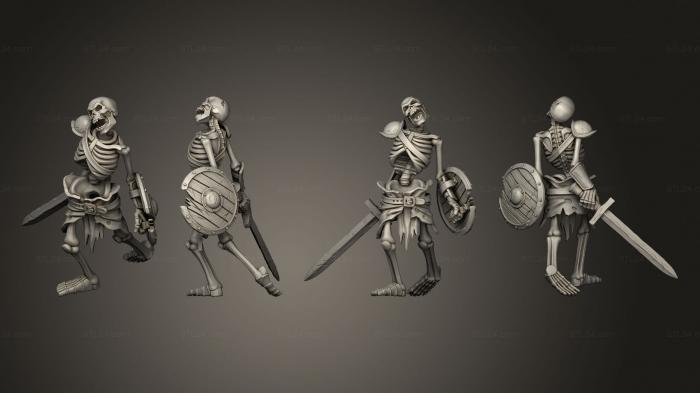 Military figurines (Swamp Skeleton 04, STKW_13332) 3D models for cnc