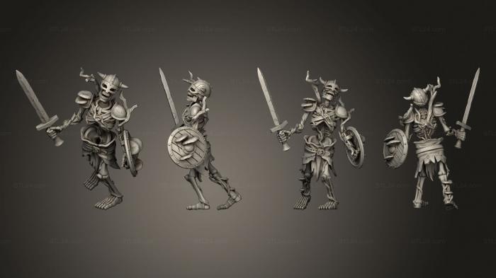 Military figurines (Swamp Skeleton 05, STKW_13333) 3D models for cnc