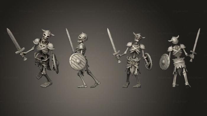 Military figurines (Swamp Skeleton 06, STKW_13334) 3D models for cnc