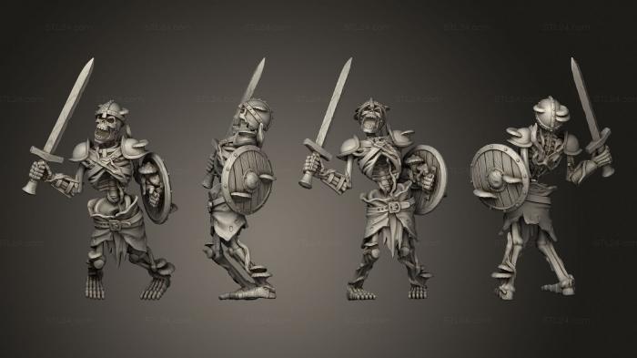 Military figurines (Swamp Skeleton 09, STKW_13337) 3D models for cnc