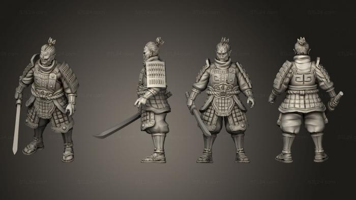 Military figurines (swordsman 02, STKW_13387) 3D models for cnc