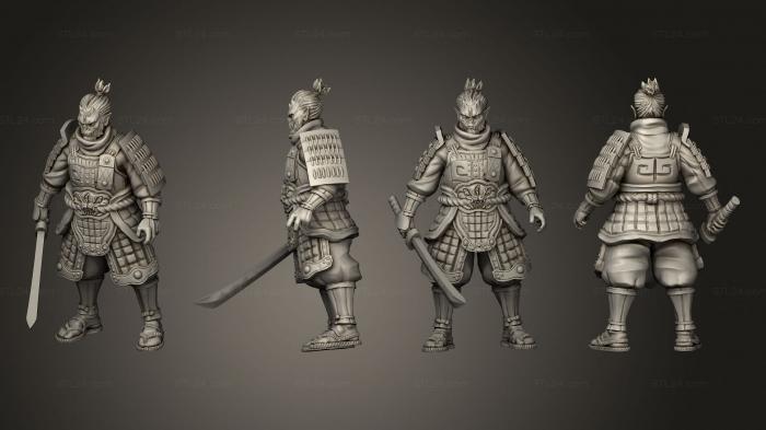 Military figurines (swordsman 07, STKW_13392) 3D models for cnc