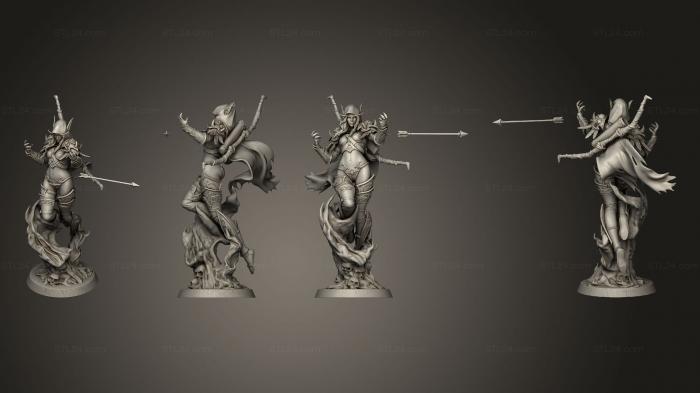 Military figurines (Sylvanas Windrunner, STKW_13396) 3D models for cnc