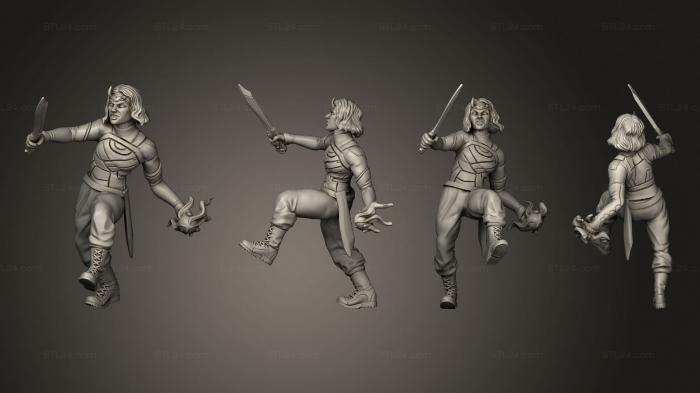 Military figurines (Sylvie Chaos Goddess action nocloak, STKW_13399) 3D models for cnc