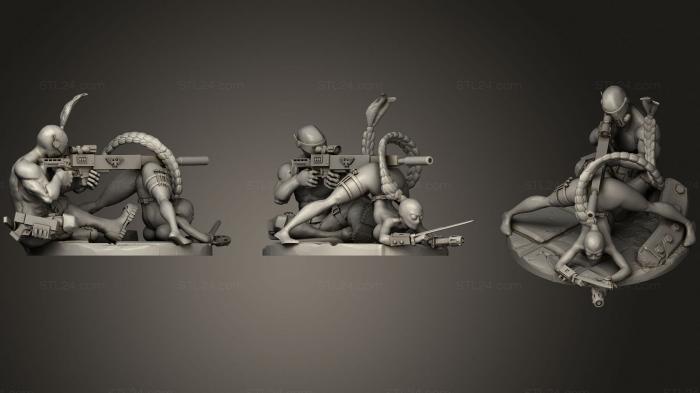 Military figurines (Krack Shot, STKW_1340) 3D models for cnc