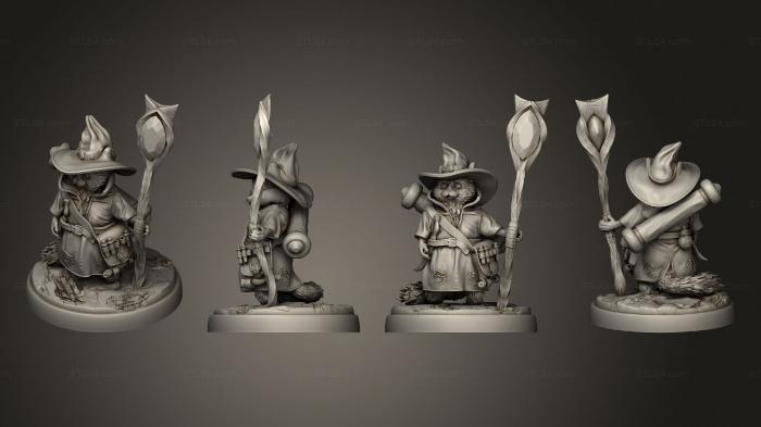 Military figurines (Tabaxi White Cat Sorcerer, STKW_13469) 3D models for cnc