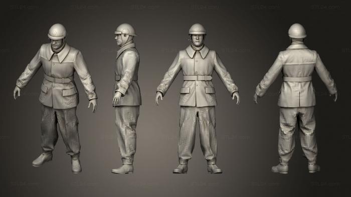 Military figurines (Tank Crew, STKW_13482) 3D models for cnc
