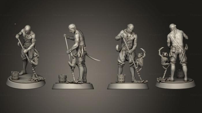 Military figurines (Tavern Cleaner, STKW_13496) 3D models for cnc