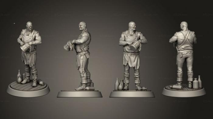 Military figurines (Tavern Keeper V 3, STKW_13502) 3D models for cnc