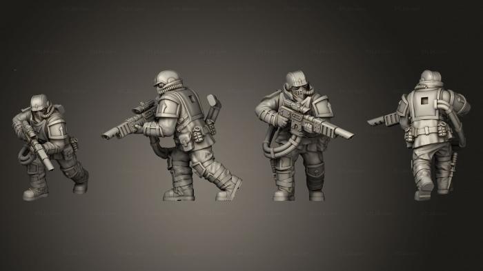 Military figurines (Tempestus Scion Gunner Troopers 01, STKW_13515) 3D models for cnc