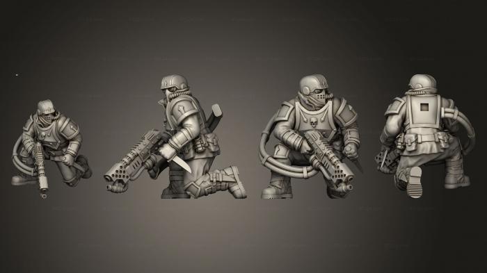 Military figurines (Tempestus Scion Gunner Troopers 08, STKW_13522) 3D models for cnc