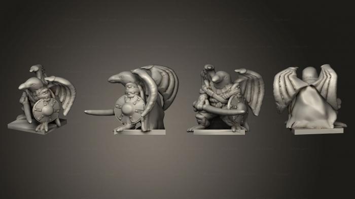 Military figurines (Tenku Bird Warrior 002, STKW_13539) 3D models for cnc