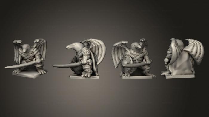 Military figurines (Tenku Bird Warrior 003, STKW_13540) 3D models for cnc