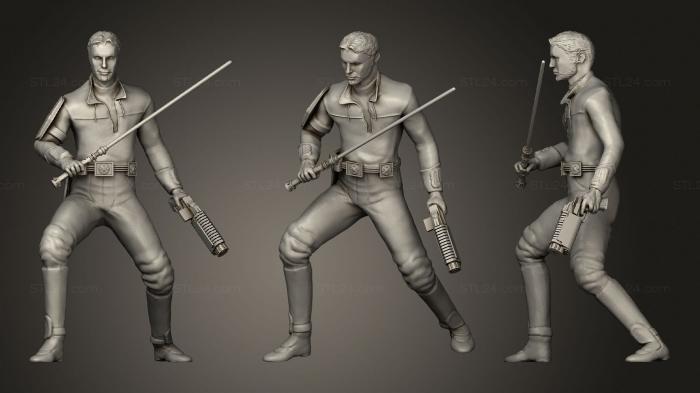 Military figurines (Kyle Katarn From Star Wars Jedi Knight Jedi Outcast, STKW_1355) 3D models for cnc