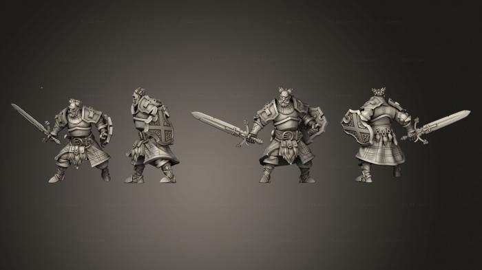 Military figurines (The clan warrior 2, STKW_13606) 3D models for cnc