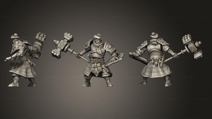 Military figurines (The clan warrior, STKW_13607) 3D models for cnc